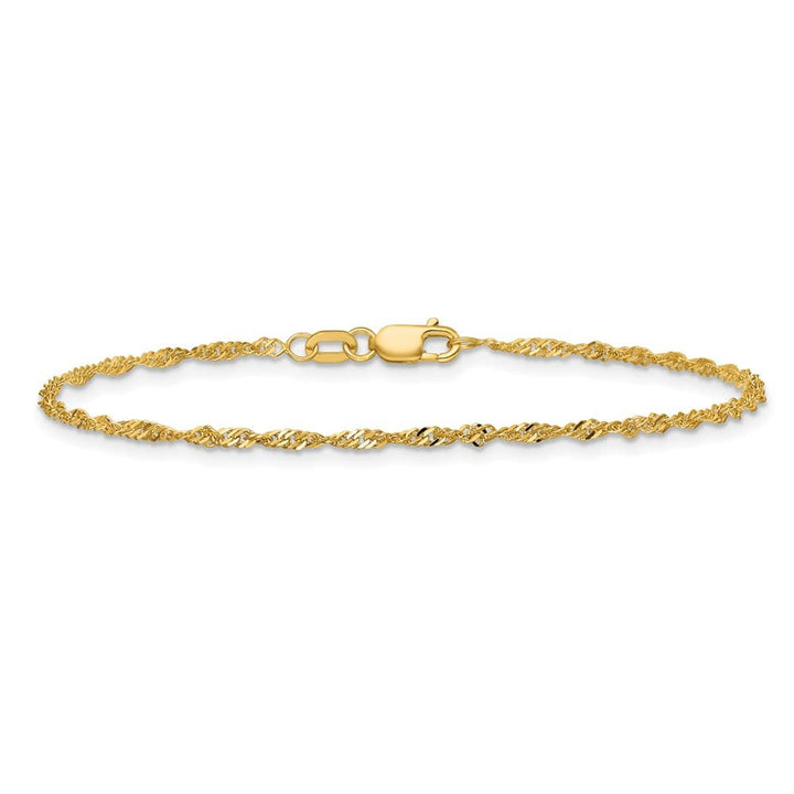 10K Yellow Gold 1.7mm Singapore Chain