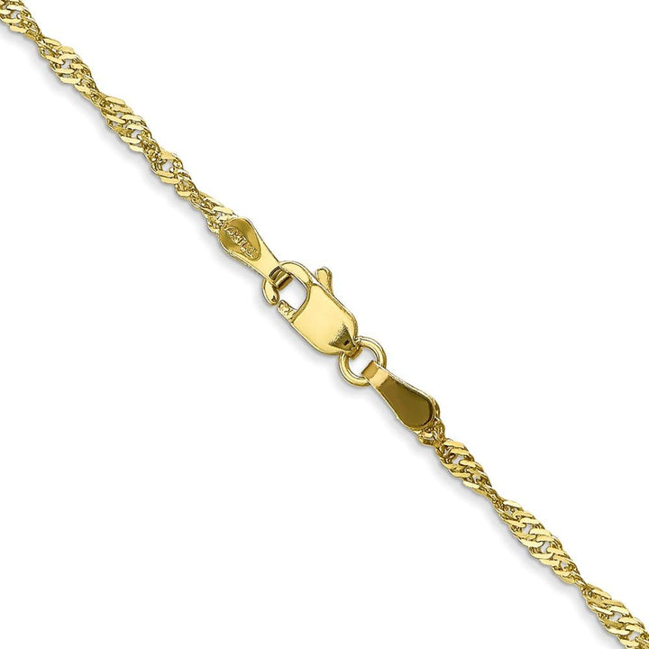 10K Yellow Gold 1.7mm Singapore Chain