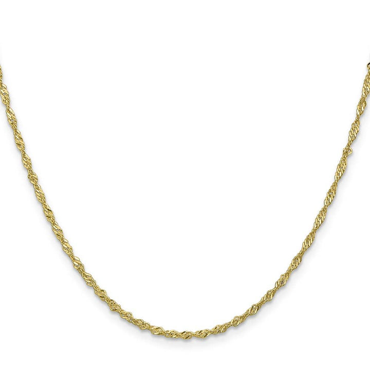 10K Yellow Gold 1.7mm Singapore Chain