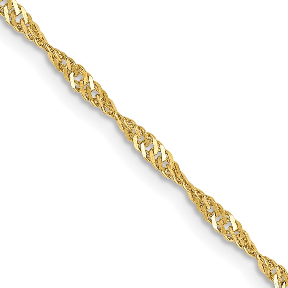10K Yellow Gold 1.7mm Singapore Chain