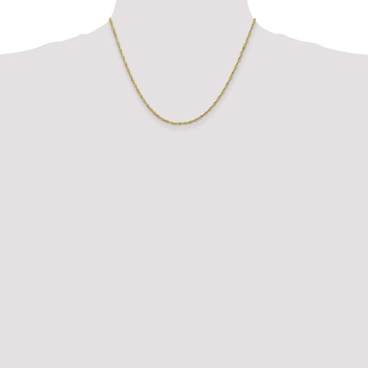 10K Yellow Gold 1.7mm Singapore Chain Size 18