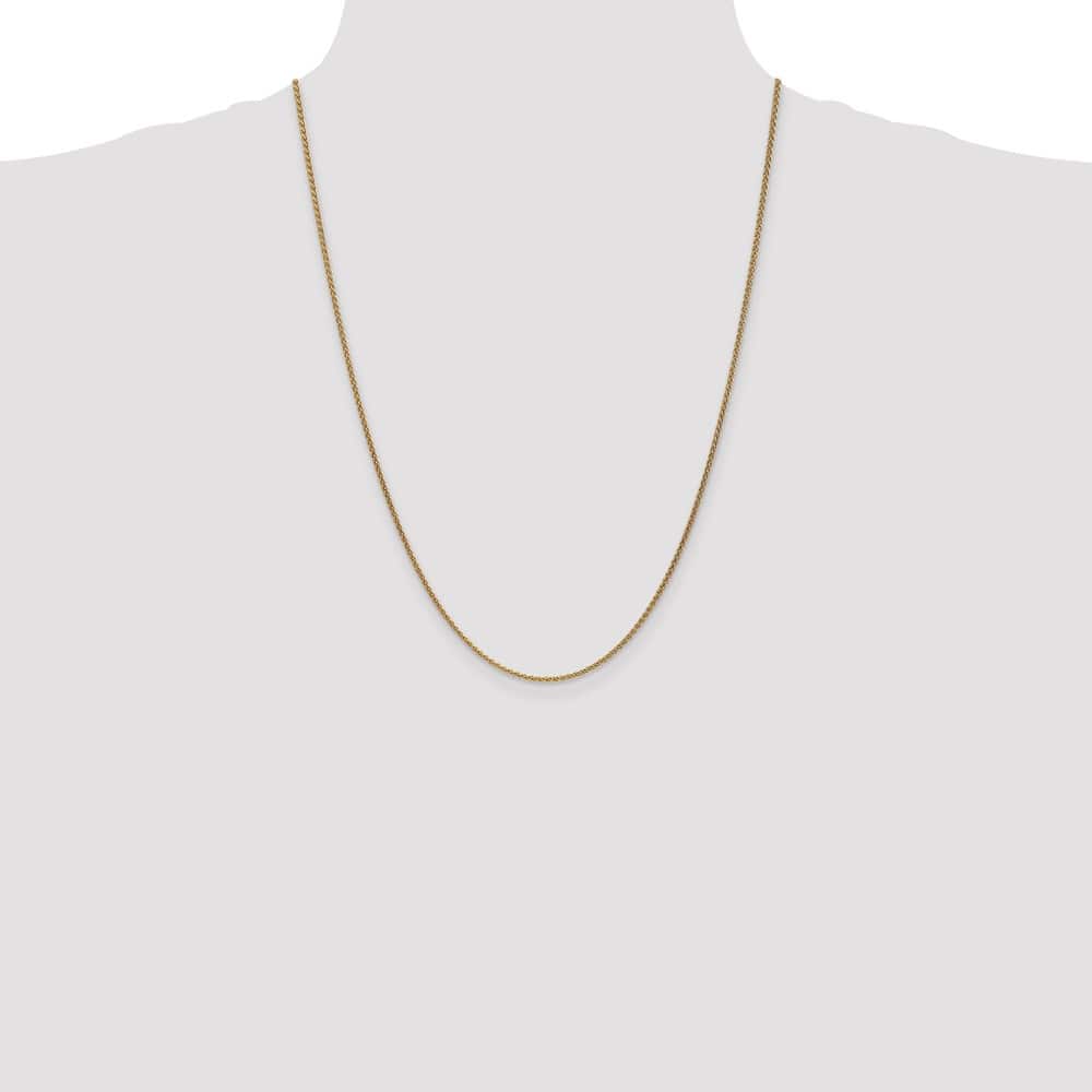 10K Yellow Gold 1.7mm Spiga Chain Size 24