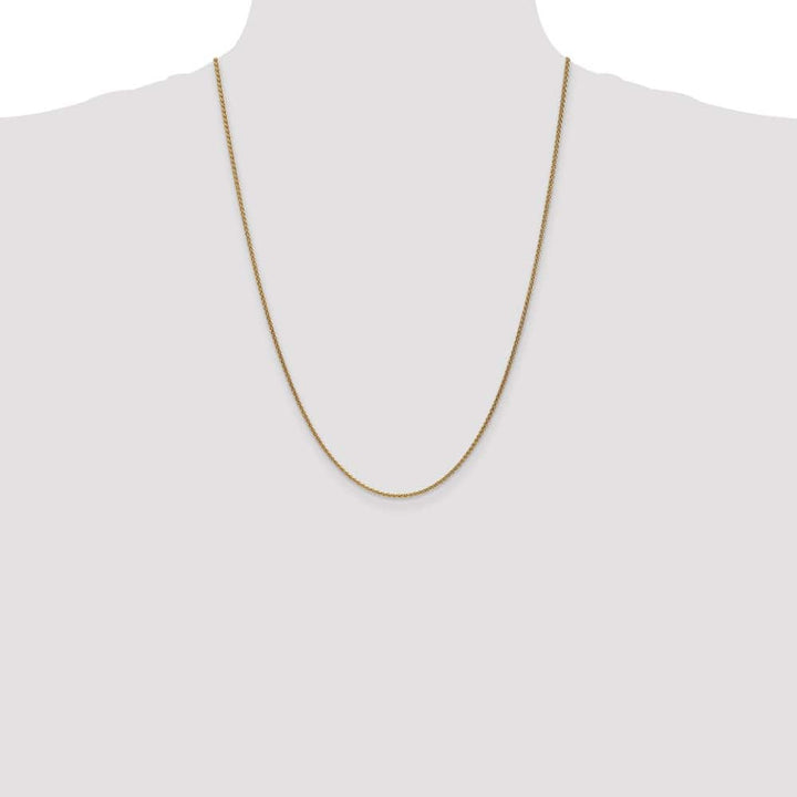 10K Yellow Gold 1.7mm Spiga Chain Size 24