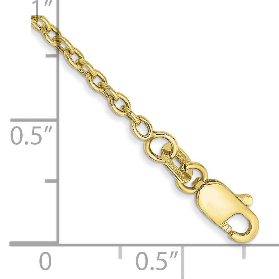10K Yellow Gold 1.8 mm Forzantine Anklet