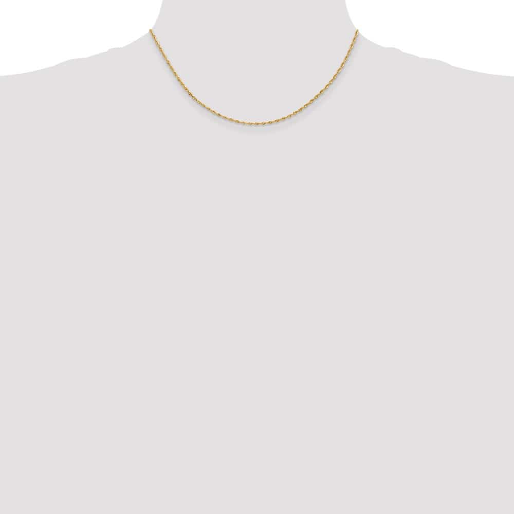 10K Yellow Gold 1.85mm D.C. Quadruple Rope Chain Size 16