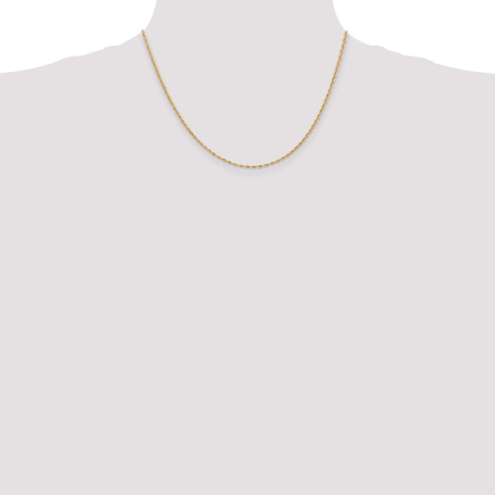 10K Yellow Gold 1.85mm D.C. Quadruple Rope Chain Size 18