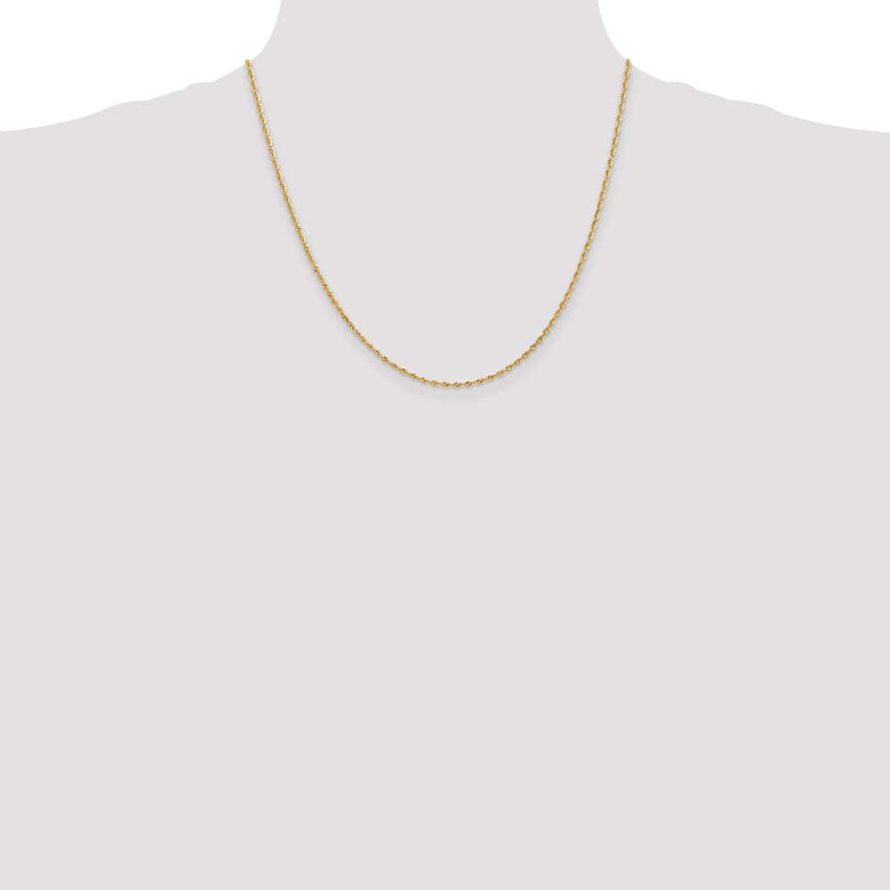 10K Yellow Gold 1.85mm D.C. Quadruple Rope Chain Size 20