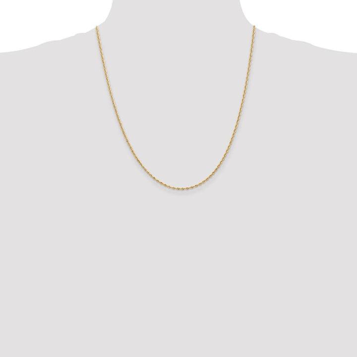 10K Yellow Gold 1.85mm D.C. Quadruple Rope Chain Size 22