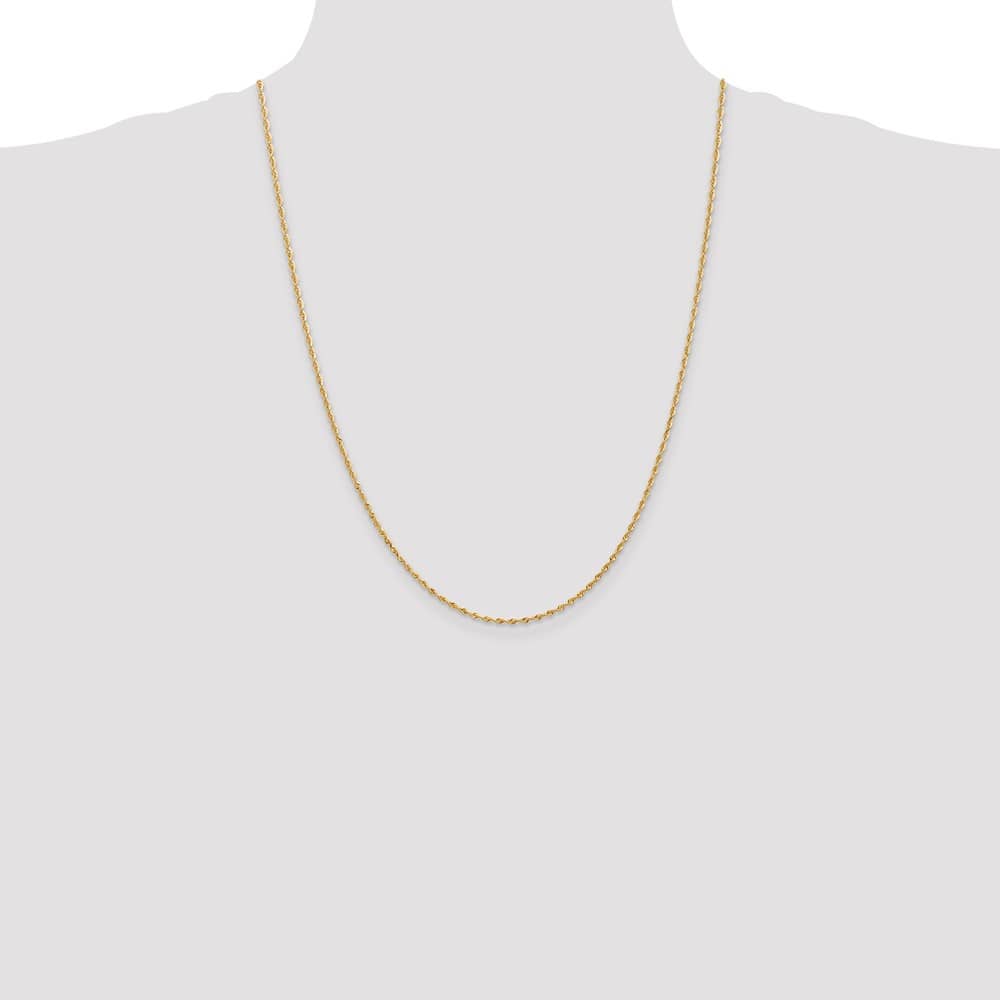10K Yellow Gold 1.85mm D.C. Quadruple Rope Chain Size 24