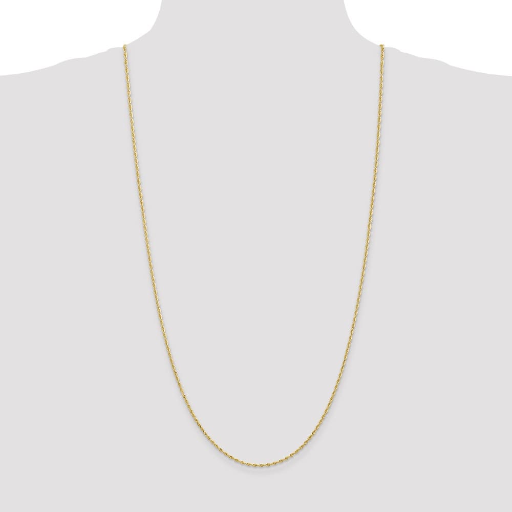 10K Yellow Gold 1.85mm D.C. Quadruple Rope Chain Size 30