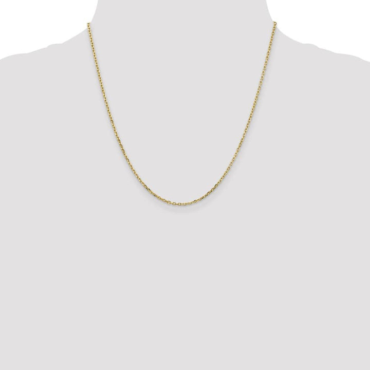10K Yellow Gold 1.8mm D.C. Round Open Link Cable Chain Size 20