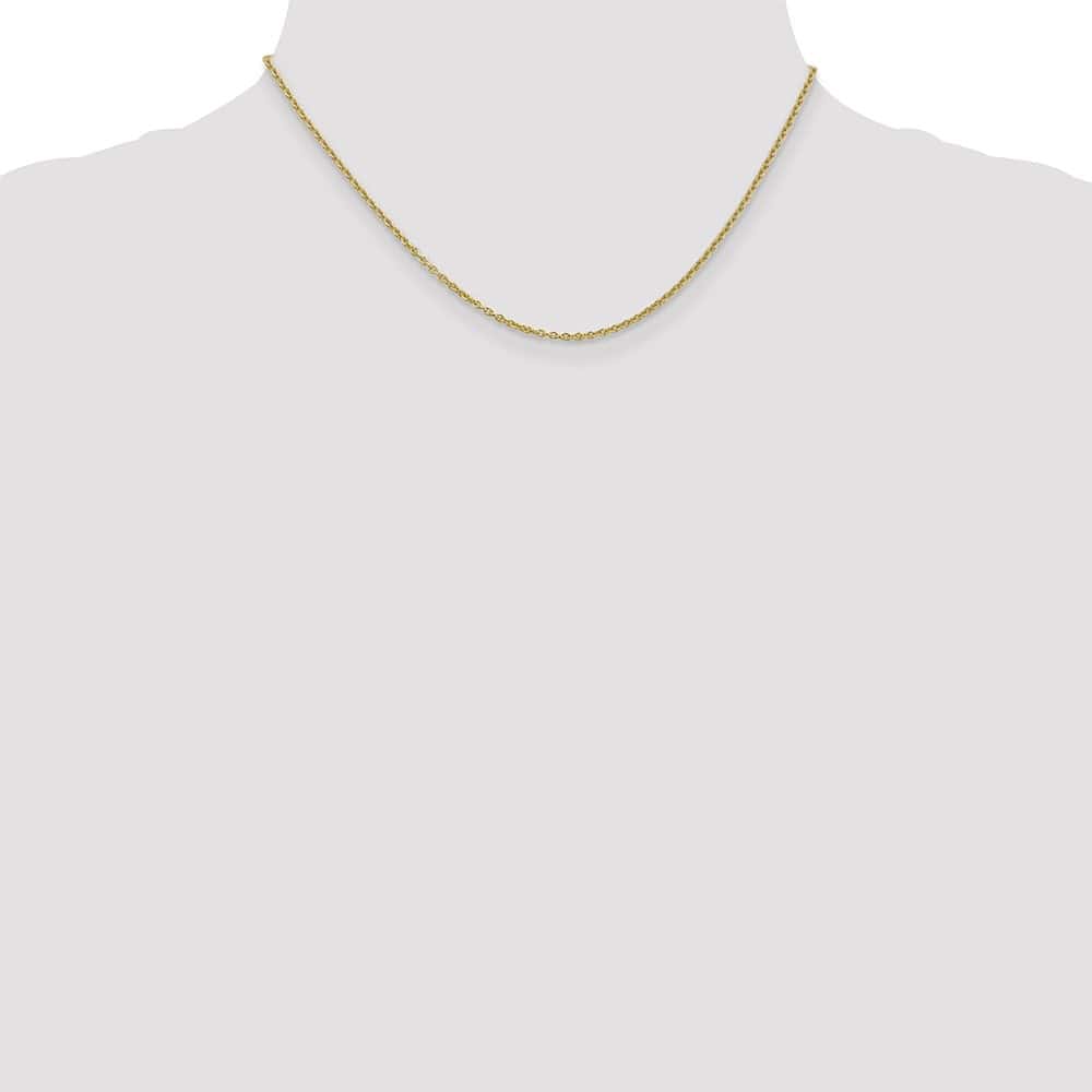 10K Yellow Gold 1.8mm Forzantine Cable Chain Size 16