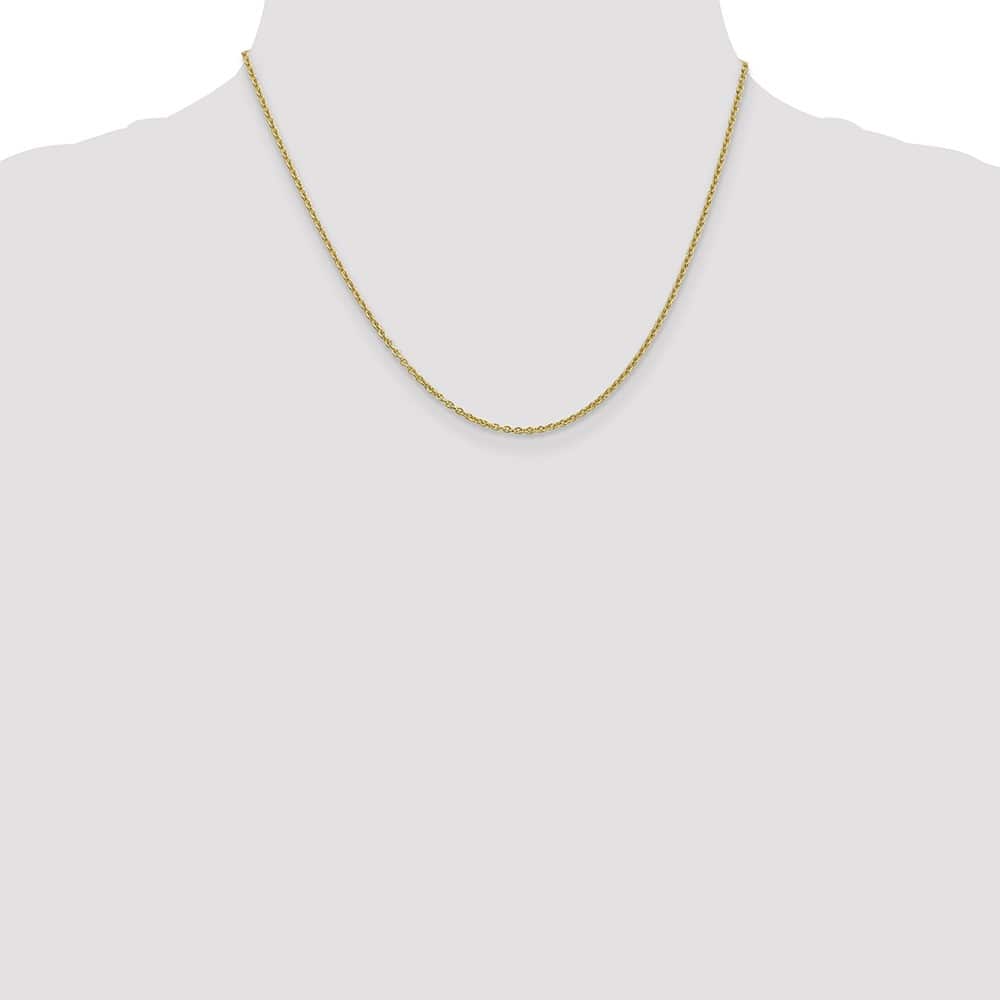 10K Yellow Gold 1.8mm Forzantine Cable Chain Size 18