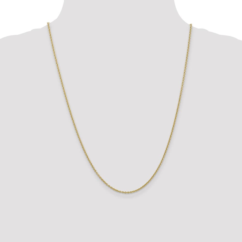 10K Yellow Gold 1.8mm Forzantine Cable Chain Size 24