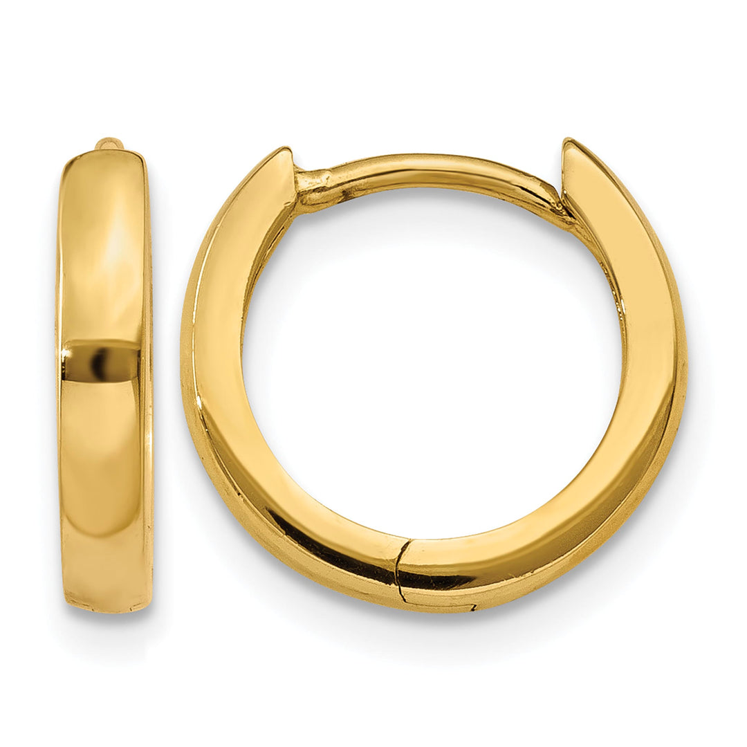 10k Yellow Gold 1.8mm Hinged Hoop Earrings