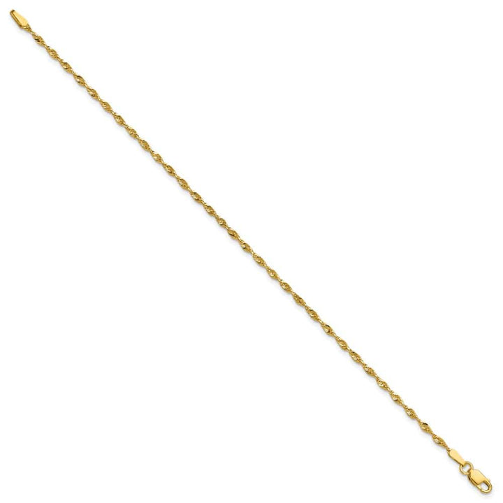 10K Yellow Gold 1.8mm Ultra D.C. Lightweight Rope Chain