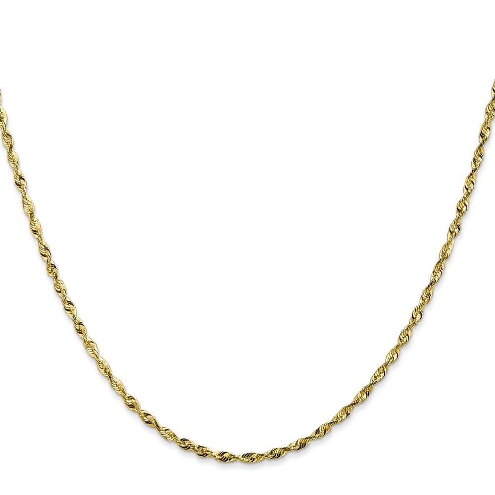 10K Yellow Gold 1.8mm Ultra D.C. Lightweight Rope Chain