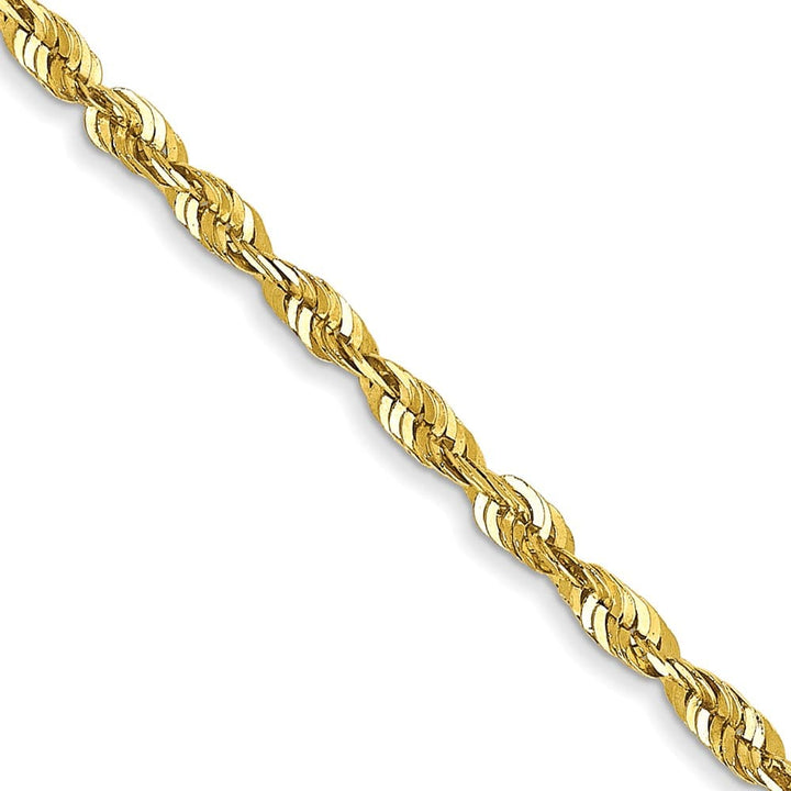 10K Yellow Gold 1.8mm Ultra D.C. Lightweight Rope Chain