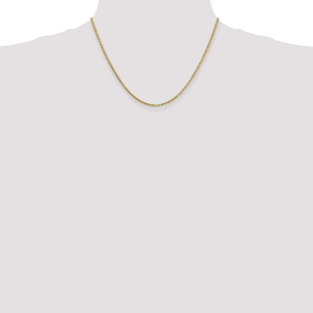 10K Yellow Gold 1.9mm Box Chain Size 18
