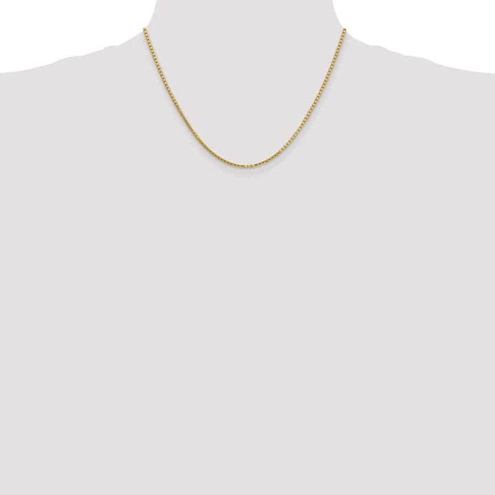 10K Yellow Gold 1.9mm Box Chain Size 18