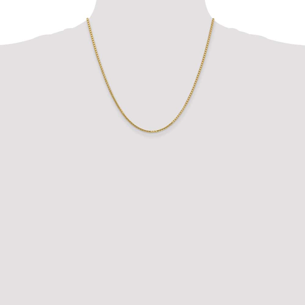 10K Yellow Gold 1.9mm Box Chain Size 20