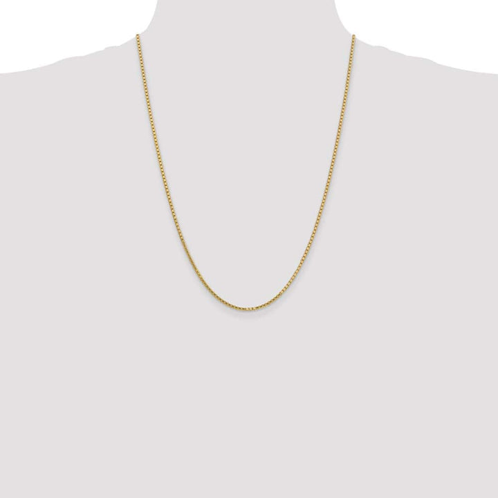 10K Yellow Gold 1.9mm Box Chain Size 24