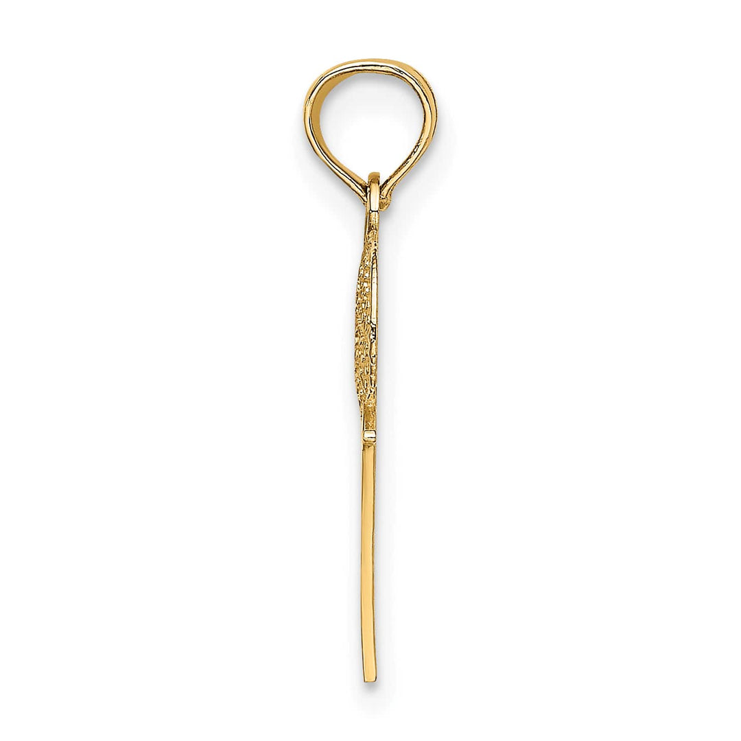 10K Yellow Gold #1 Basketball with Hoop Charm