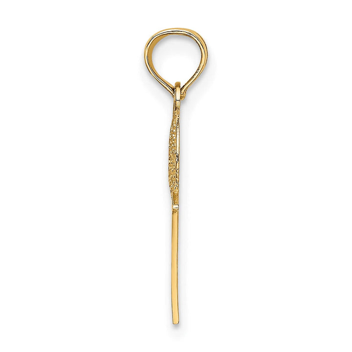 10K Yellow Gold #1 Basketball with Hoop Charm