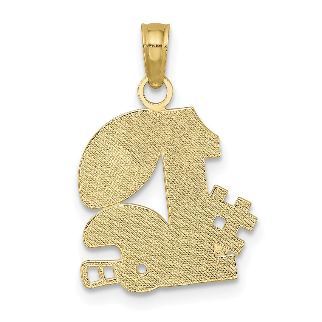 10K Yellow Gold #1 Football with Helmet Charm