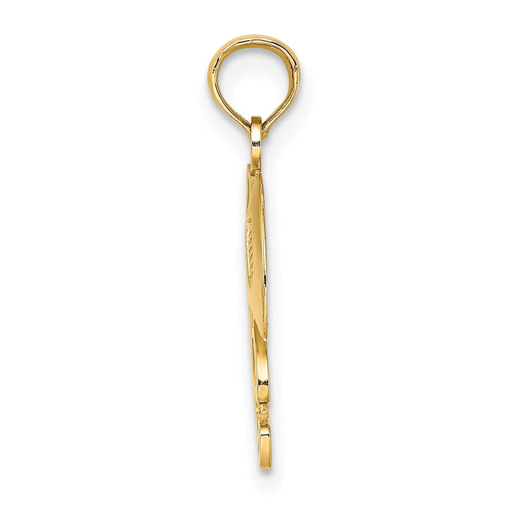 10K Yellow Gold #1 Football with Helmet Charm