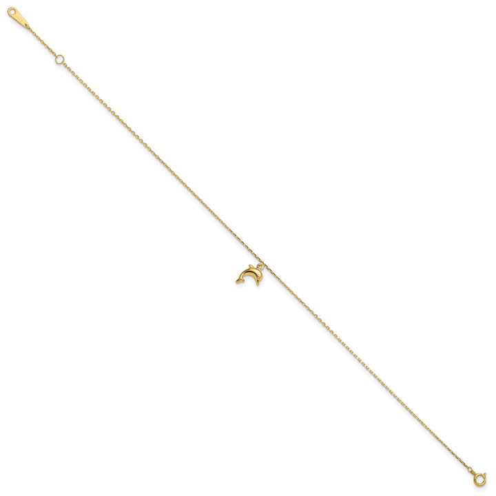 10K Yellow Gold 1 mm Cable Anklet