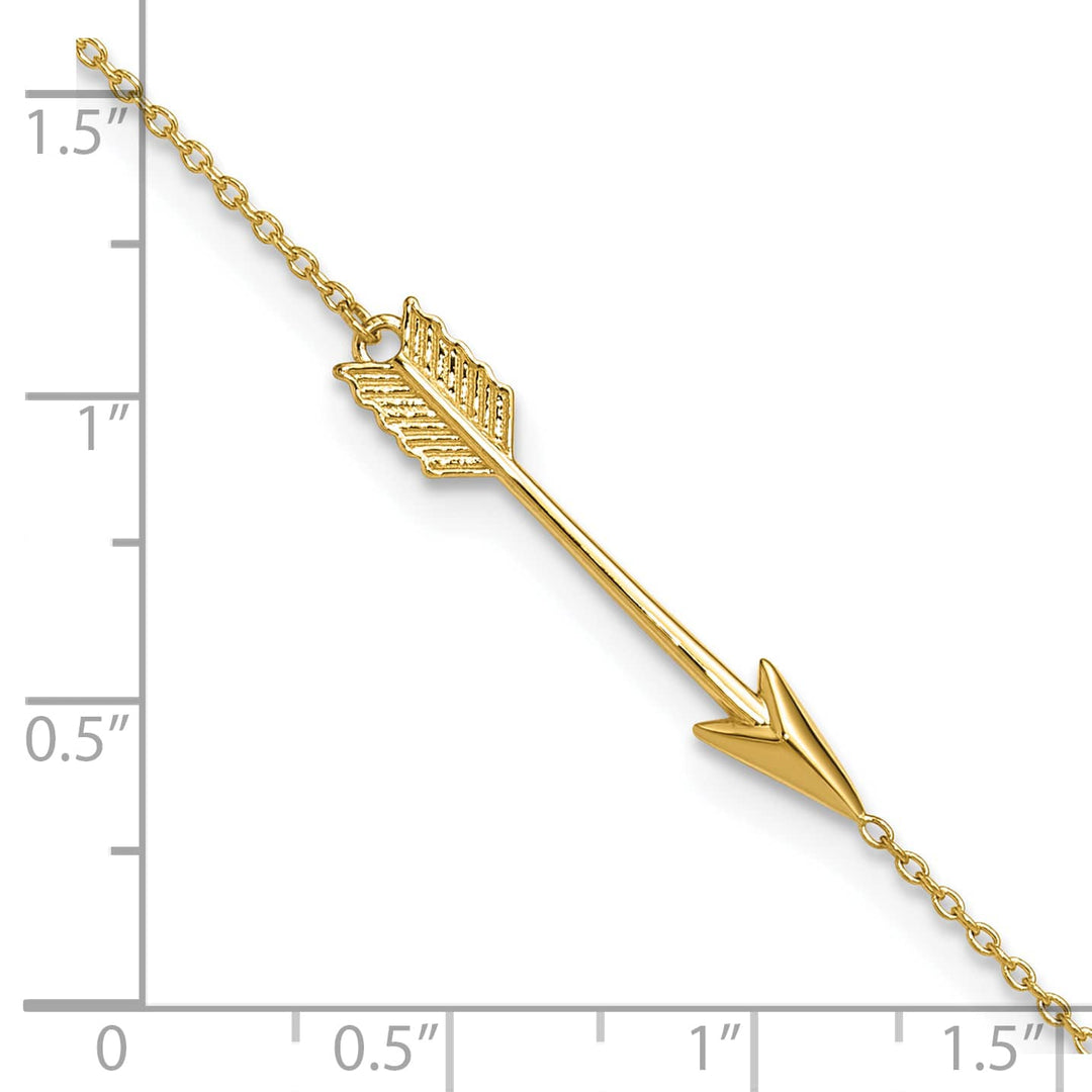 10K Yellow Gold 1 mm Cable Anklet