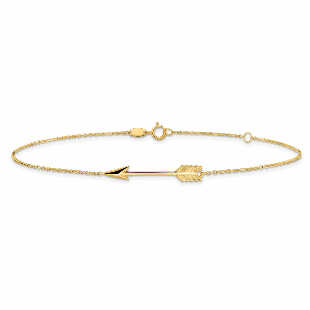 10K Yellow Gold 1 mm Cable Anklet