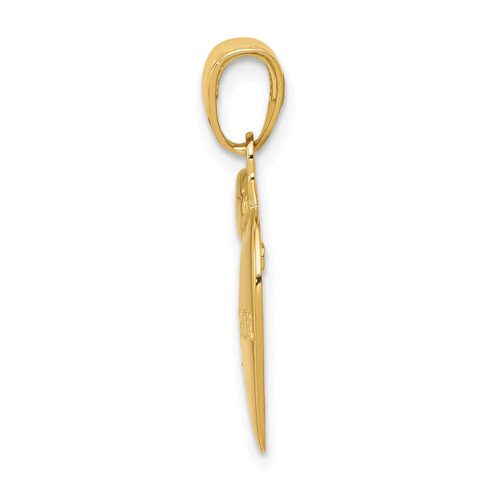 10K Yellow Gold #1 Teacher Apple Pendant