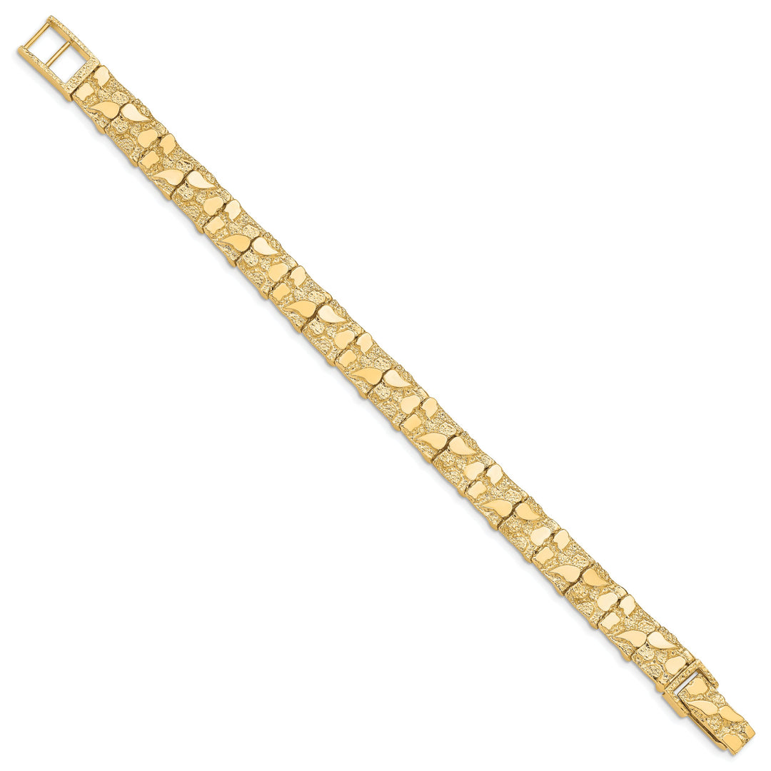 10K Yellow Gold 10.0mm Nugget Bracelet