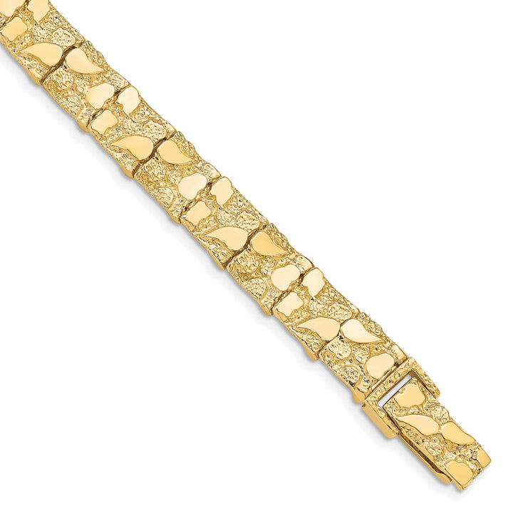 10K Yellow Gold 10.0mm Nugget Bracelet