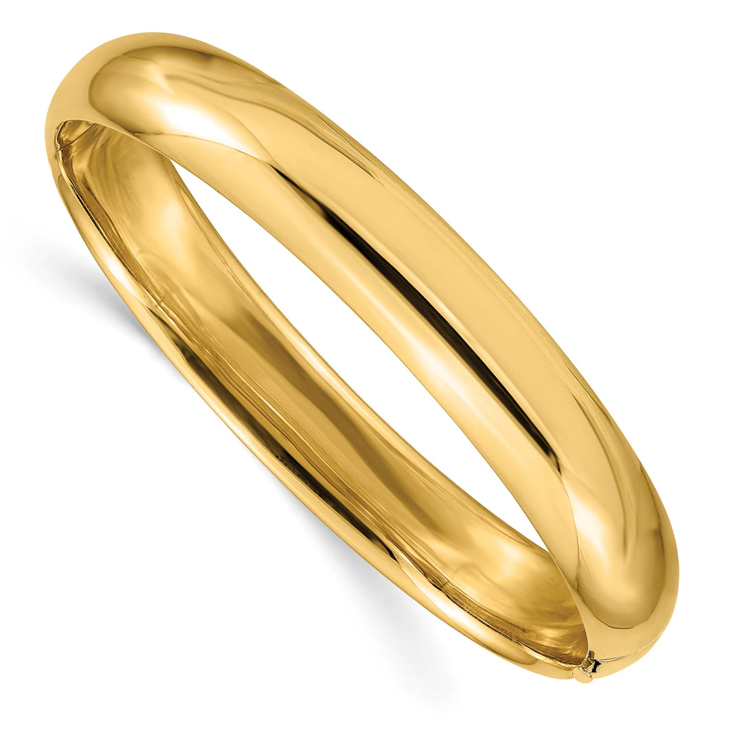 10K Yellow Gold 10 mm Hinged Bangle