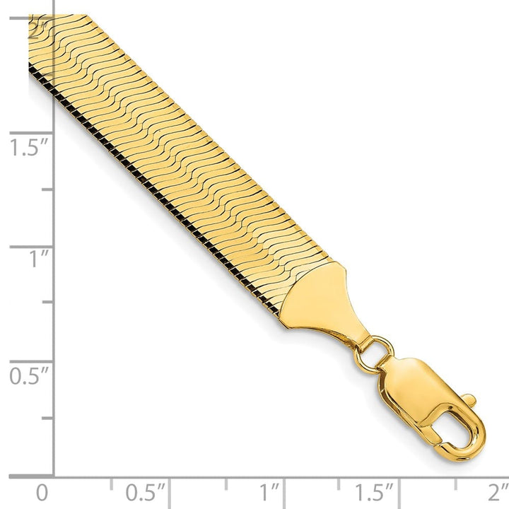 10K Yellow Gold 10mm Silky Herringbone Chain