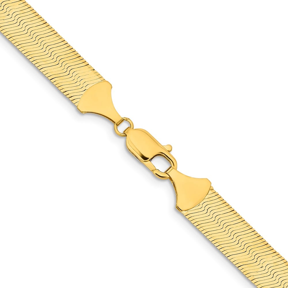 10K Yellow Gold 10mm Silky Herringbone Chain