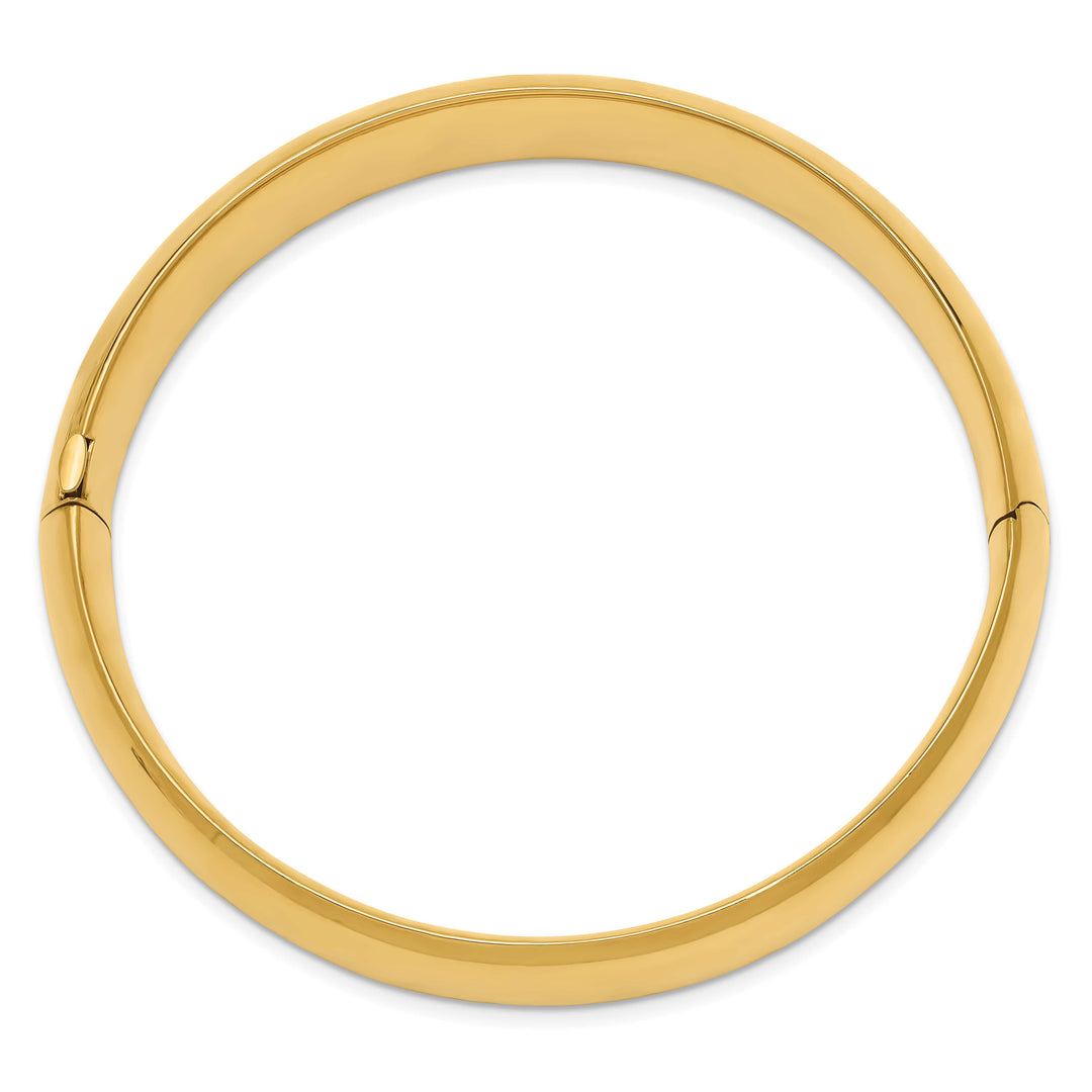 10K Yellow Gold 14.5 mm Hinged Bangle