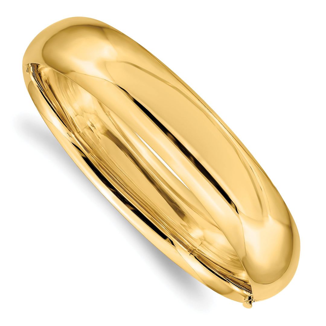 10K Yellow Gold 14.5 mm Hinged Bangle