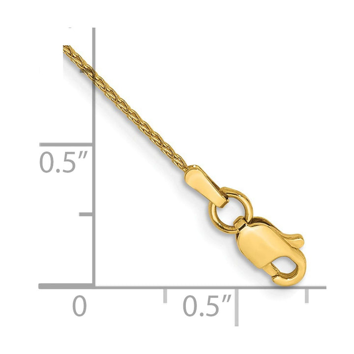 10K Yellow Gold 1mm Parisian Wheat Chain