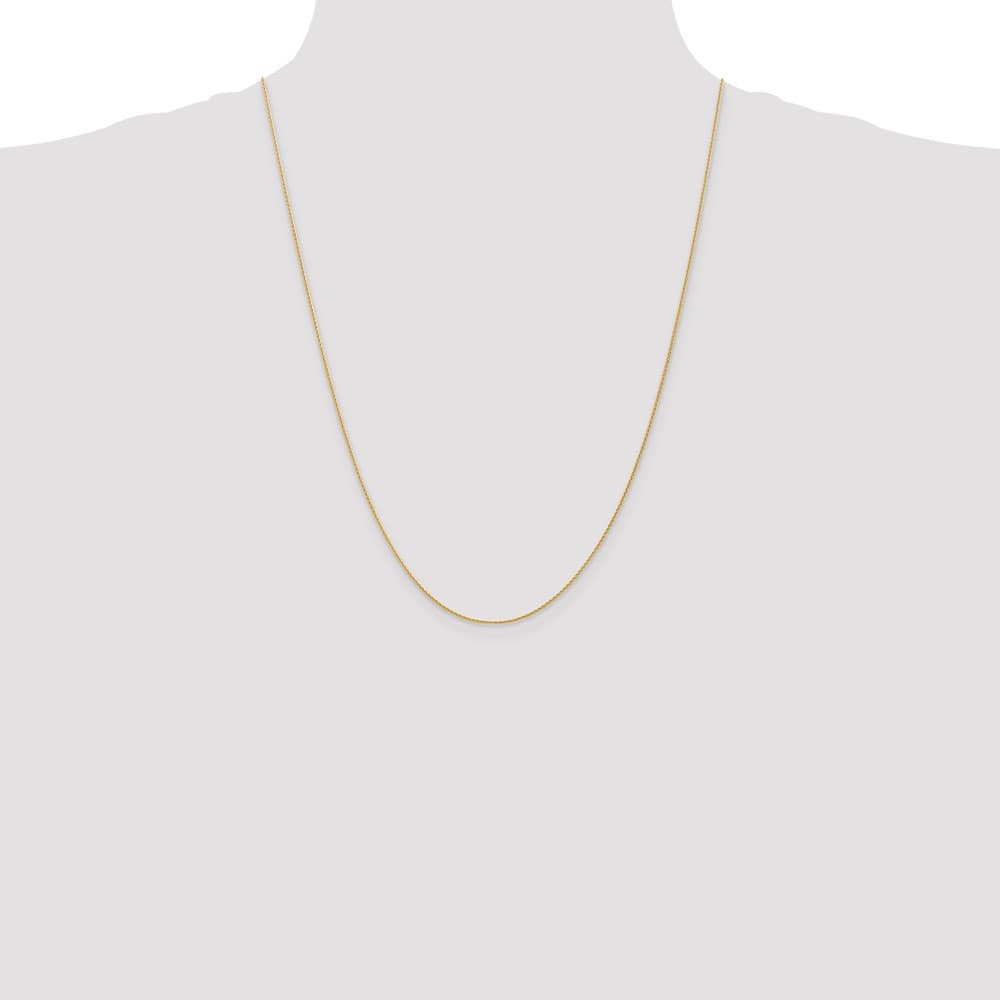 10K Yellow Gold 1mm Parisian Wheat Chain Size 24