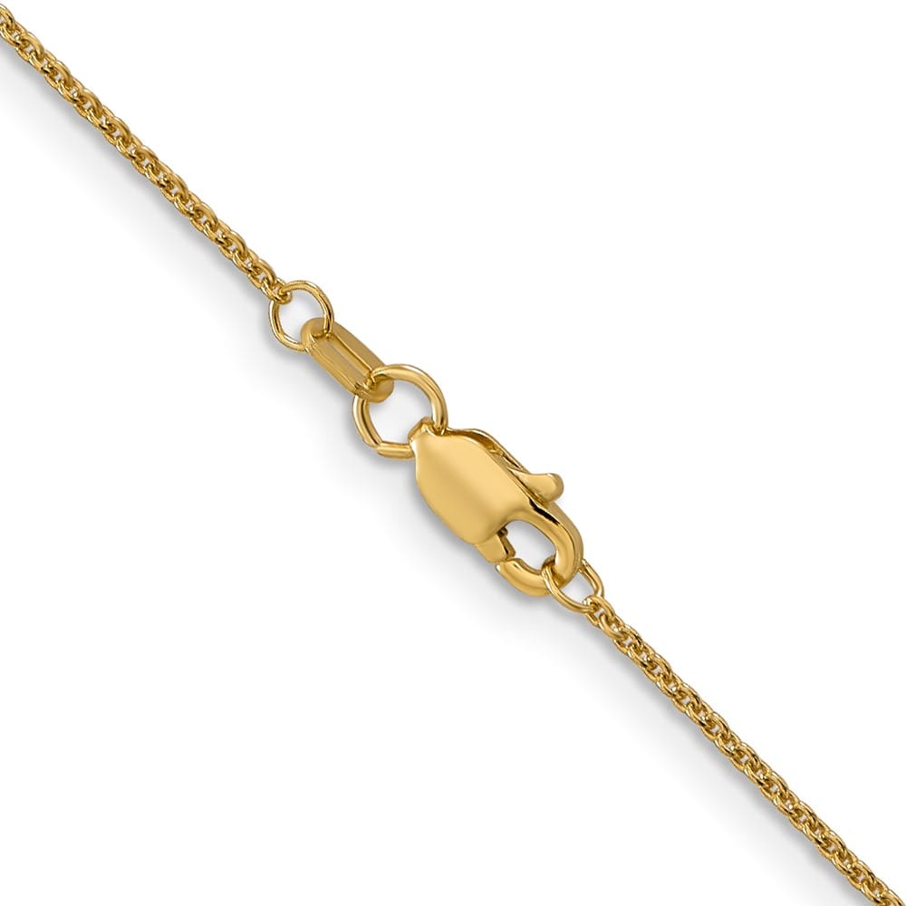 10K Yellow Gold 1mm Round Open Link Cable Chain