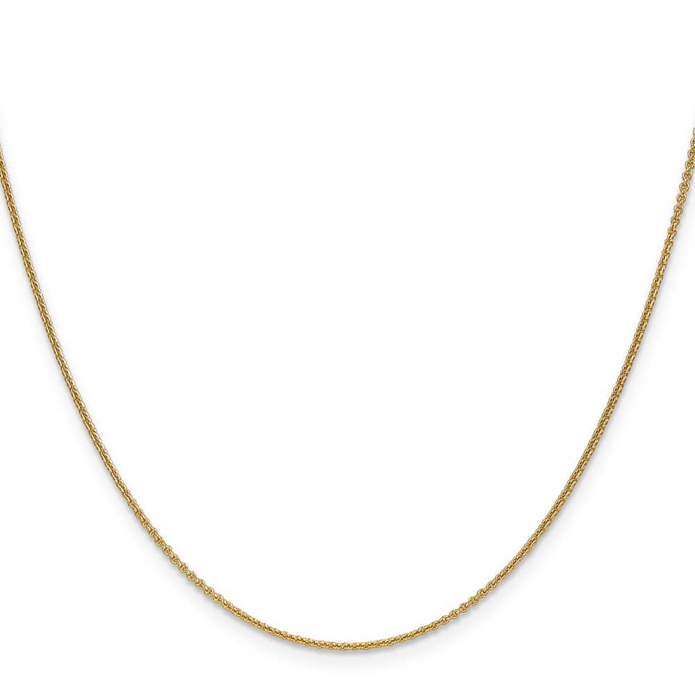 10K Yellow Gold 1mm Round Open Link Cable Chain