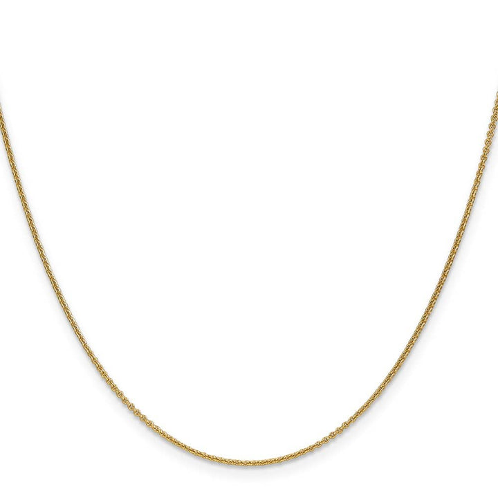 10K Yellow Gold 1mm Round Open Link Cable Chain