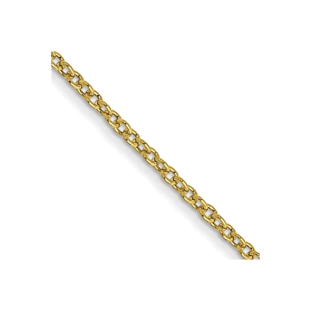 10K Yellow Gold 1mm Round Open Link Cable Chain