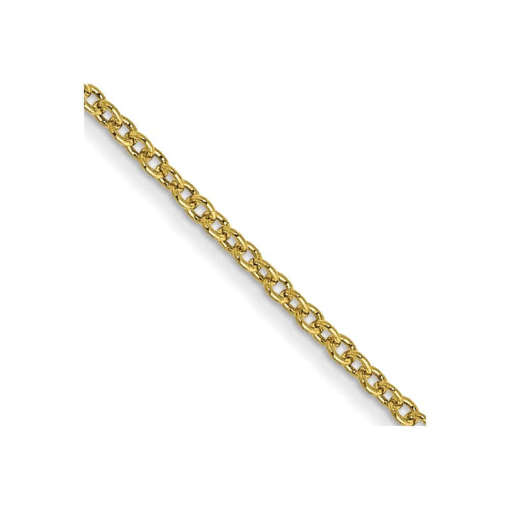 10K Yellow Gold 1mm Round Open Link Cable Chain
