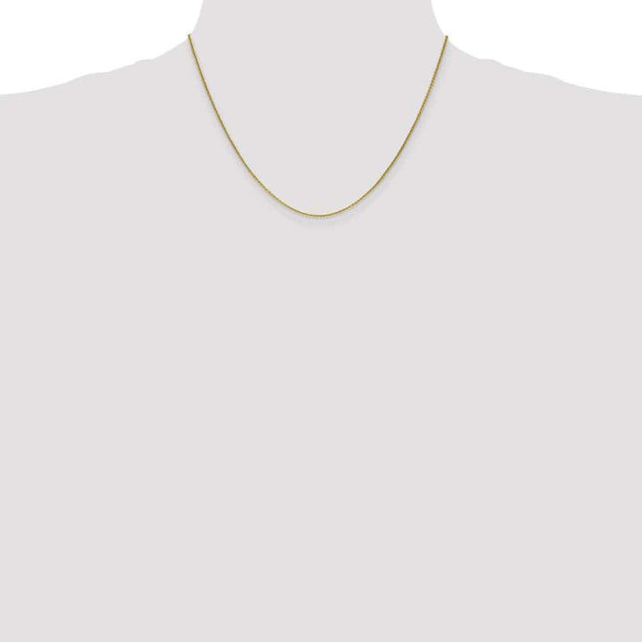 10K Yellow Gold 1mm Round Open Link Cable Chain Size 18