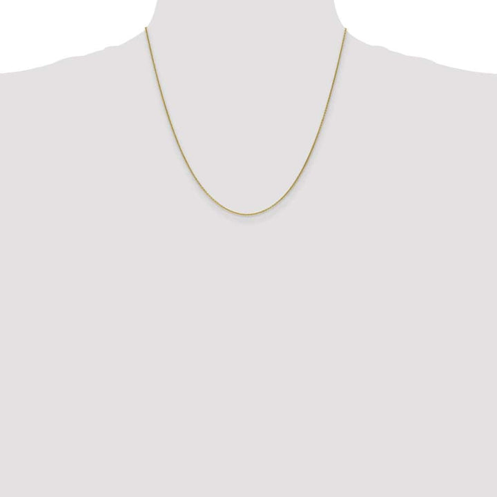 10K Yellow Gold 1mm Round Open Link Cable Chain Size 20